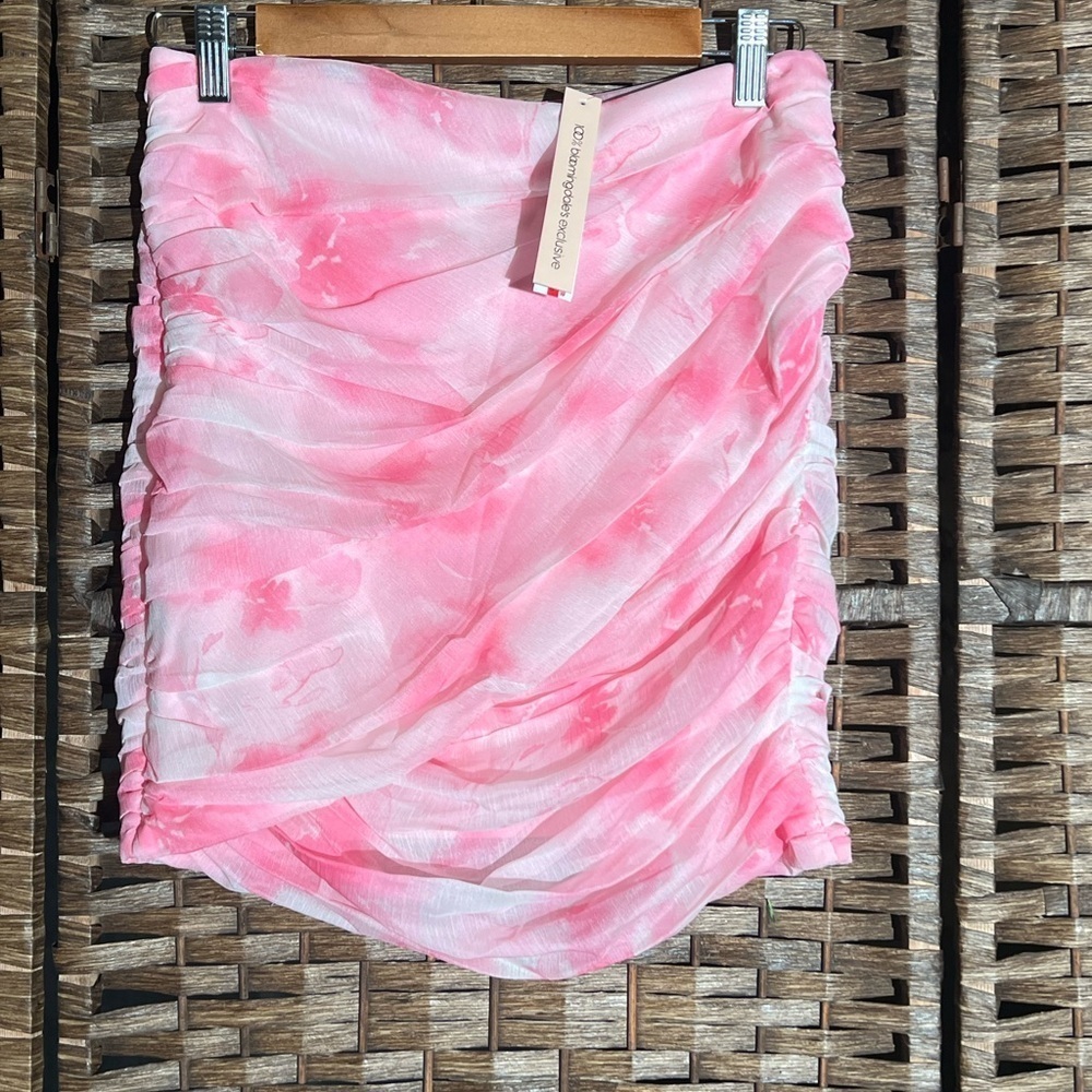 Pink Tie-Dye Women's Skirt - Picture 3 of 3